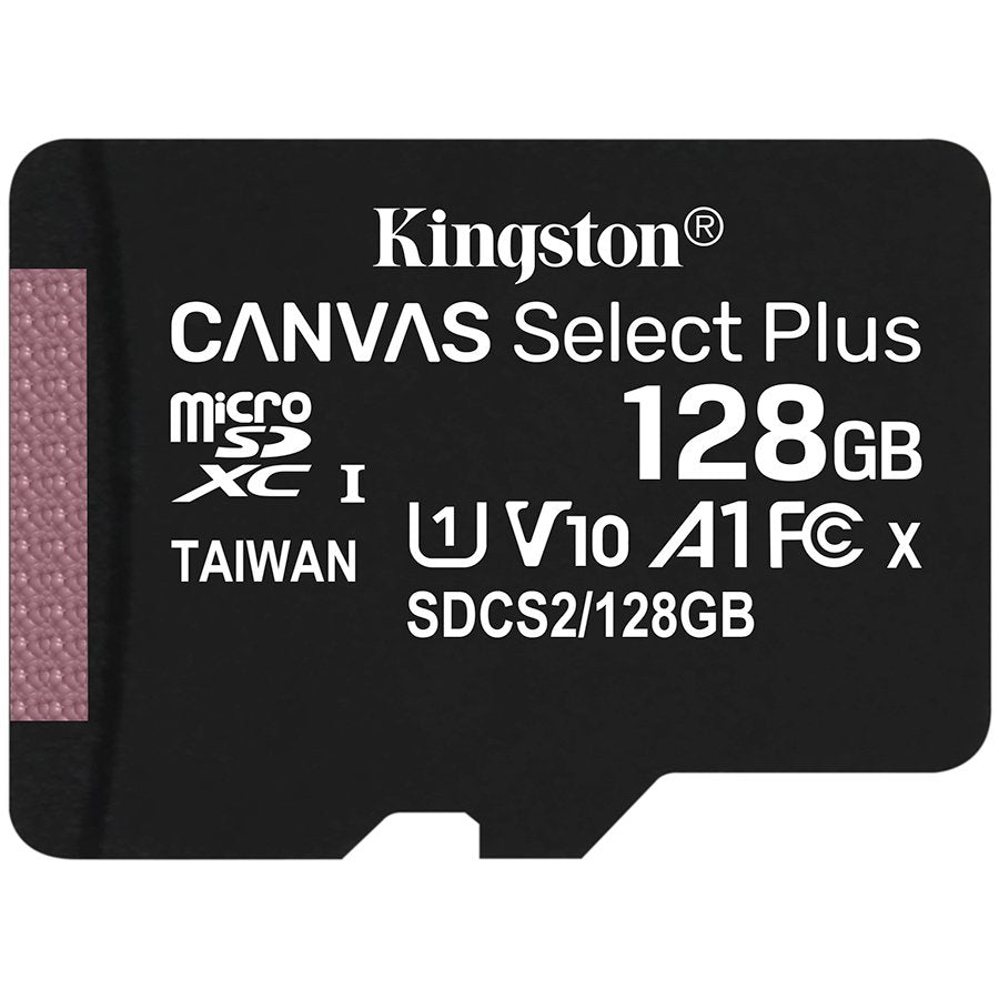 Kingston 128GB micSDXC Canvas Select Plus 100R A1 C10 Single Pack w/o ADP