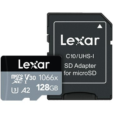 Lexar 128GB High-Performance 1066x microSDXC UHS-I, up to 160MB/s read 120MB/s write C10 A2 V30 U3 – product image