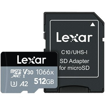 Lexar 512GB High-Performance 1066x microSDXC UHS-I, up to 160MB/s read 120MB/s write C10 A2 V30 U3 – product image