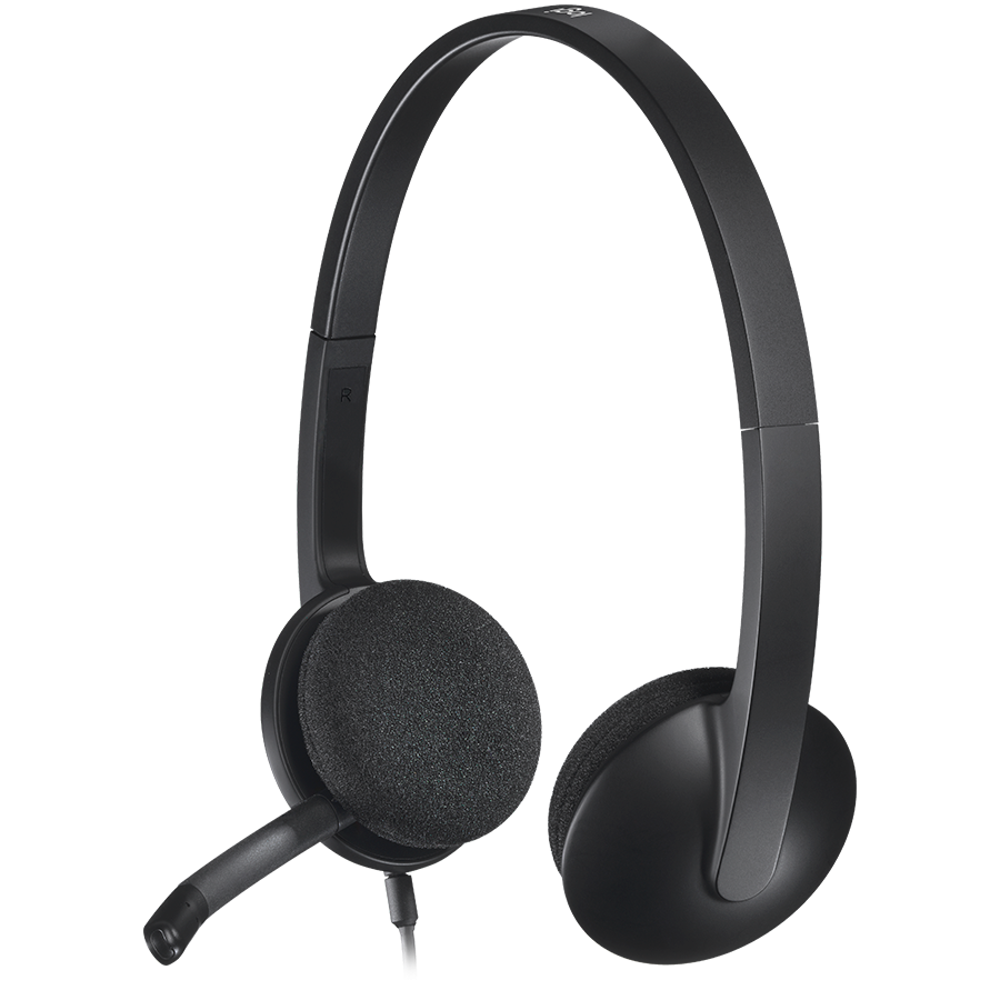Logitech H340 Corded Headset - Black - USB – alternate product view 4