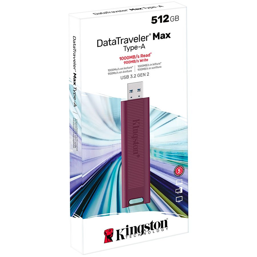 Kingston 512GB DataTraveler Max Type-A 1000R/900W USB 3.2 Gen 2 – alternate product view 3