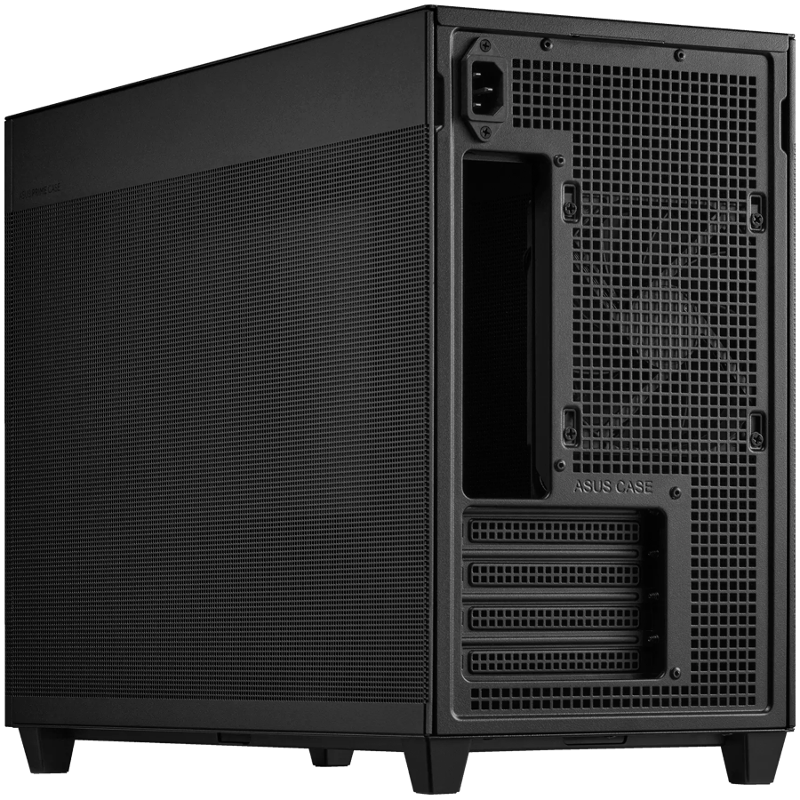 ASUS Prime AP201 MicroATX Case Black - stylish 33-liter MicroATX case with tool-free side panels and a quasi-filter mesh, with support for 360 mm coolers, graphics cards up to 338 mm long, and standard ATX PSUs - image 5