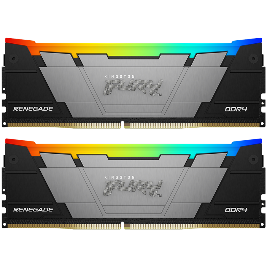 Kingston 32GB 3200MT/s DDR4 CL16 DIMM (Kit of 2) 1Gx8 FURY Renegade RGB