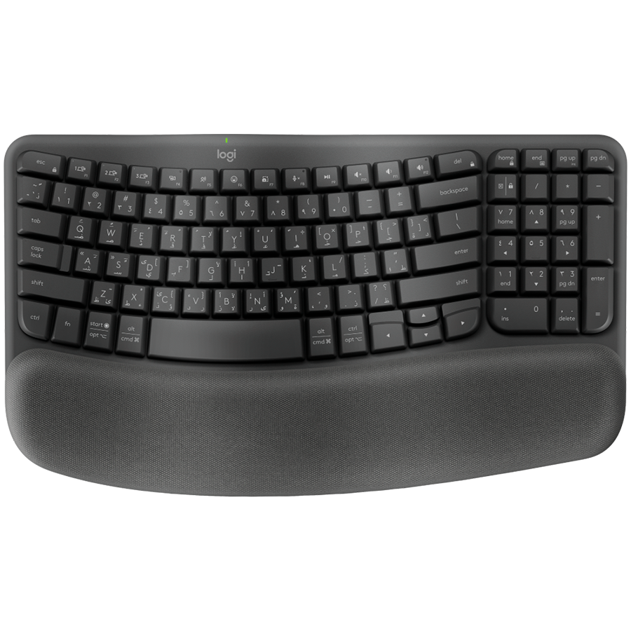 Logitech Wave Bluetooth ergonomic keyboard - Graphite