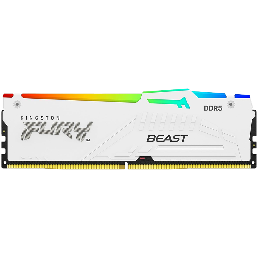 Kingston 32GB 6400MT/s DDR5 CL32 DIMM FURY Beast White RGB XMP