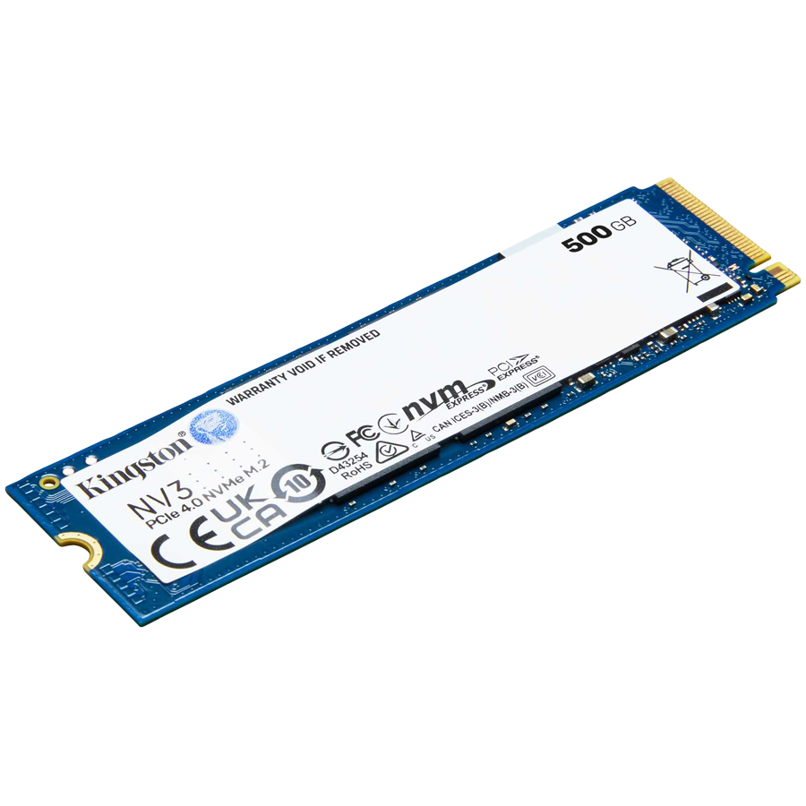 Kingston 500GB NV3 SSD M.2 2280 PCIe 4.0 NVMe, Read: 5,000/ Write: 3,000MB/s – alternate product view 2