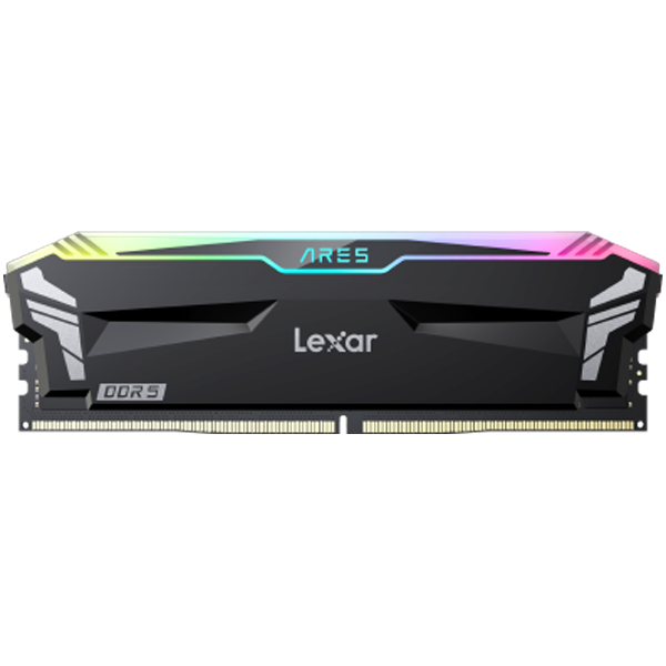 Lexar Ares DDR5 (2X16GB) 7200 CL34 1.4V Memory with heatsink and RGB lighting,Dual pack, Black Color – product image