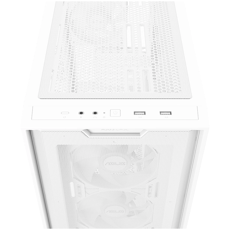 ASUS A21 PLUS Tempered Glass microATX case White, support for hidden-connector motherboards, 360 mm radiators and 380 mm graphics cards, four pre-installed ARGB fans and clean cable management - image 4