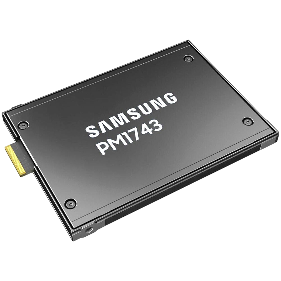 SAMSUNG PM1743 7.68TB Enterprise SSD, 2.5” 15mm, PCIe 5.0 x4, Read/Write: 14000 / 6000 MB/s, Read/Write IOPS 2500K/300K