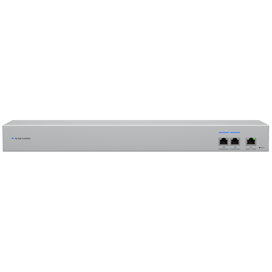 Ubiquiti WAN Switch USW-WAN-EU 10G SFP+ linking two Shadow Mode High Availability UniFi Gateways to a single – product photo
