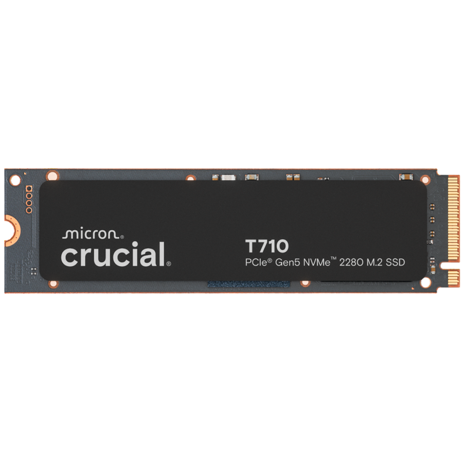 CRUCIAL T710 1TB PCIe Gen5 NVMe M.2 2280 SSD up to 14900 MB/s read and 13700 MB/s write