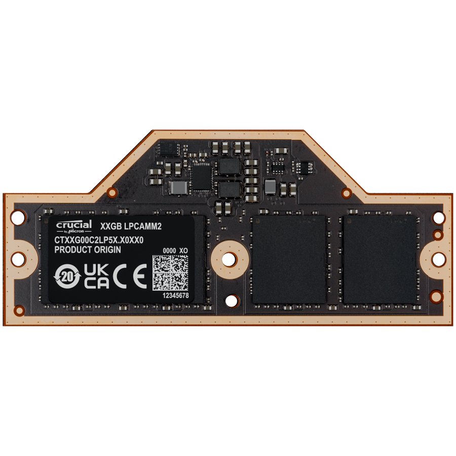 Crucial 32GB LPCAMM2 LPDDR5X-7500 memory