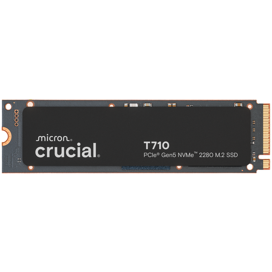 CRUCIAL T710 4TB PCIe Gen5 NVMe M.2 2280 SSD up to 14500 MB/s read and 13800 MB/s write