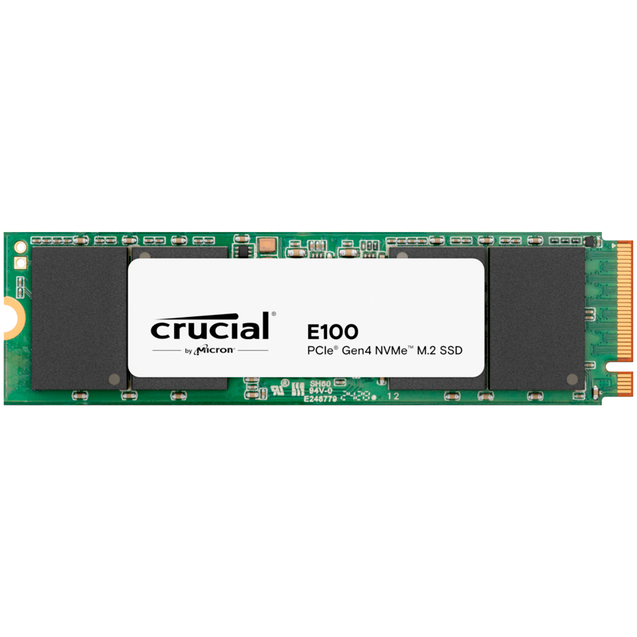 Crucial E100 2TB SSD PCIe 4.0 Gen4 M.2 2280 NVMe, Read/Write: 5000/3000 MB/s