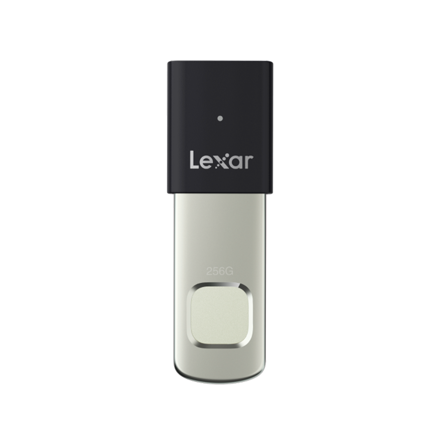 Lexar 256GB Fingerprint F35pro USB 3.2 Gen1 flash drive, up to 400MB/s read and 350MB/s write – product image