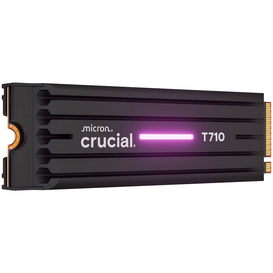 CRUCIAL T710 4TB PCIe Gen5 NVMe M.2 2280 SSD up to 14500 MB/s read and 13800 MB/s write, with heatsink – alternate product