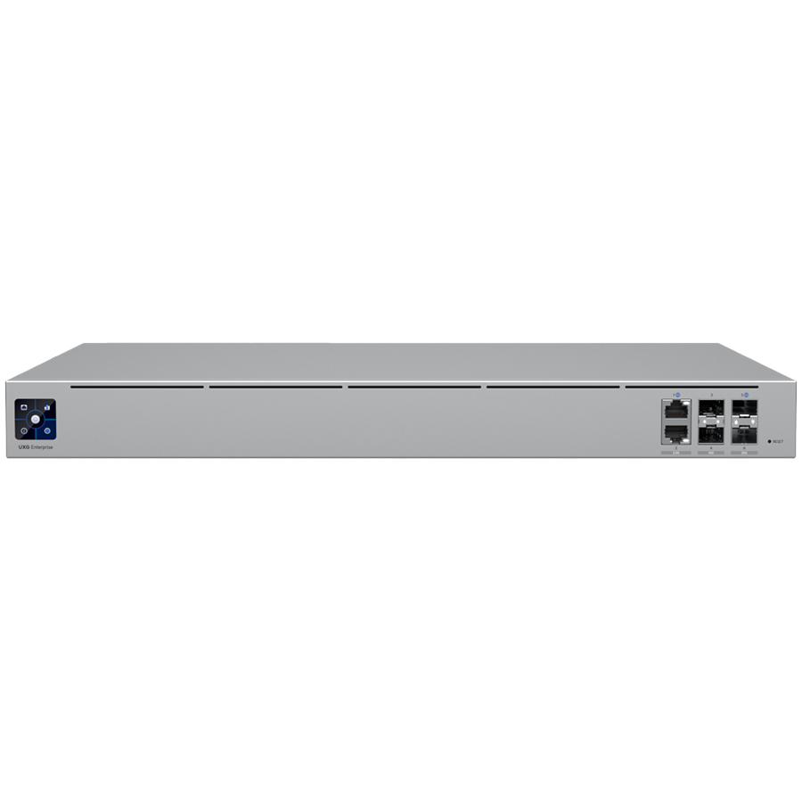 UBIQUITI UniFi Gateway Enterprise, 2x 25G SFP28,2x 10G SFP+ and 2x 2.5 GbE RJ45 ports (two interfaces – product photo