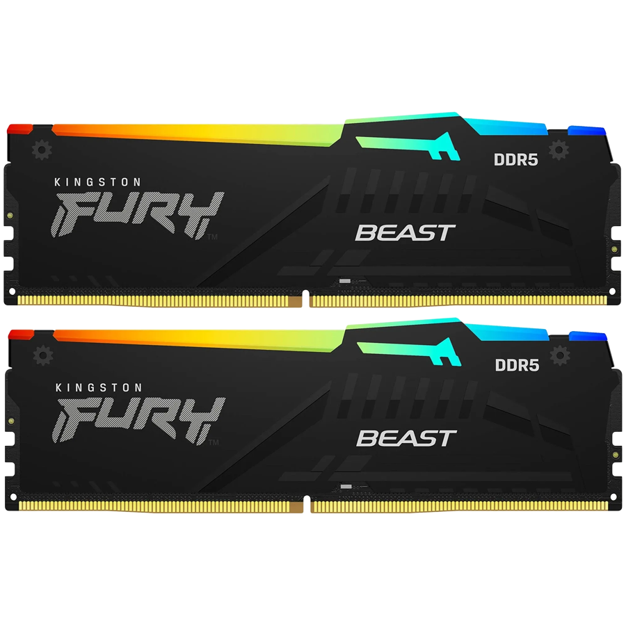 Kingston 32GB 6800MT/s DDR5 CL34 DIMM (Kit of 2) FURY Beast RGB EXPO – alternate product view 2