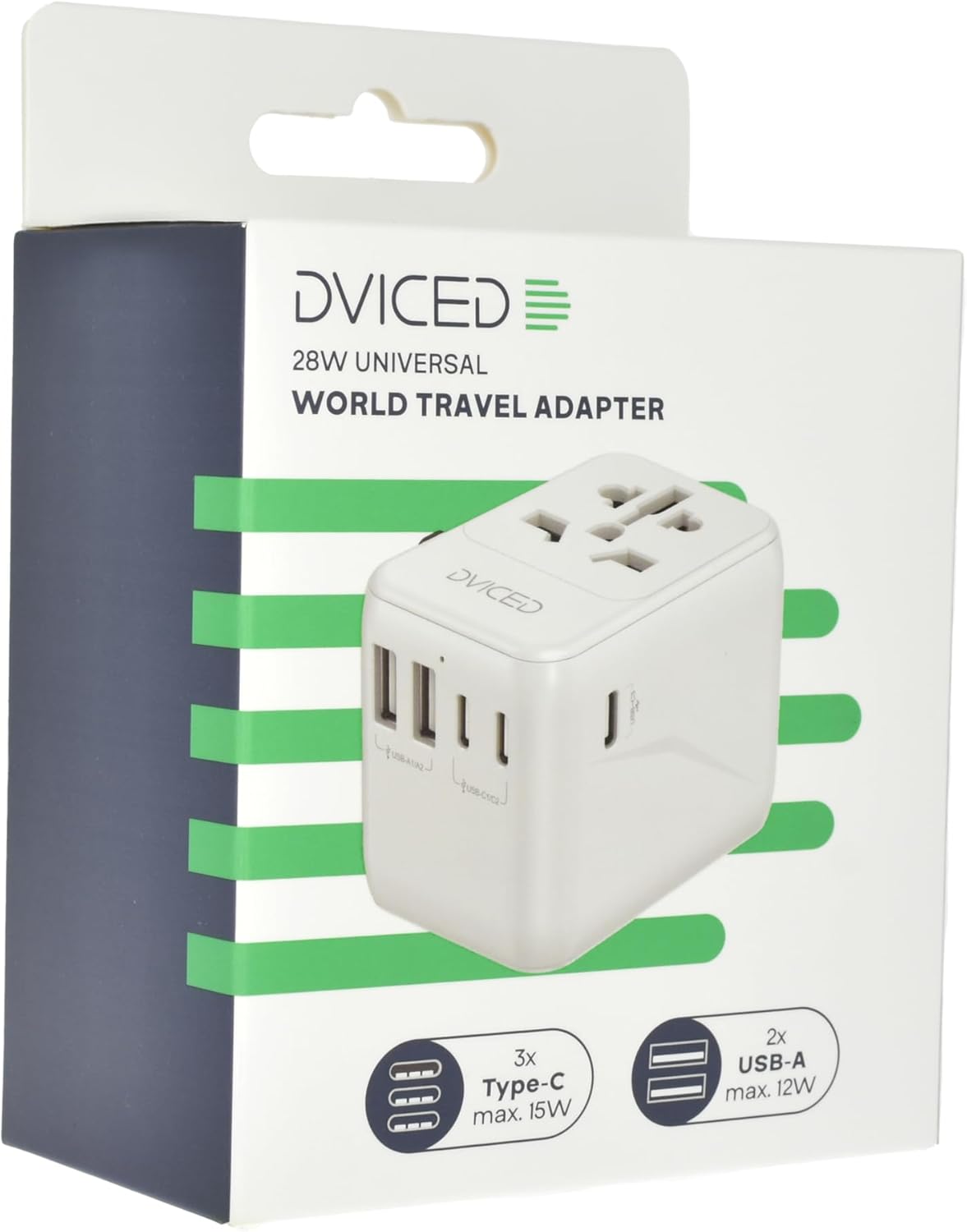Dviced 28W Universal Travel Adapter — White – view 8