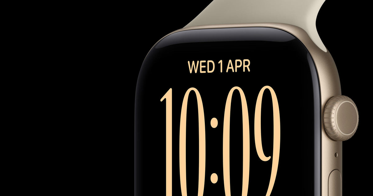 Apple Watch Series 12 in Light Gold Aluminium – official finish view