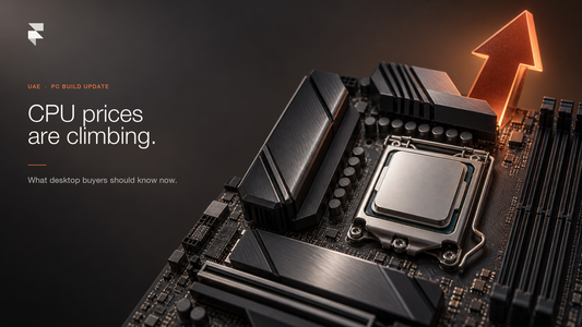 Intel Core Ultra CPU price increase 2026, processor on motherboard for UAE PC builders