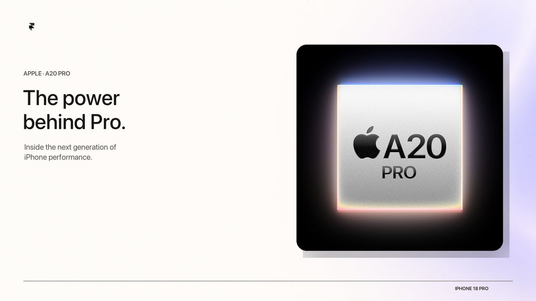 Apple A20 Pro 2nm chip graphic showing next generation iPhone 18 Pro performance
