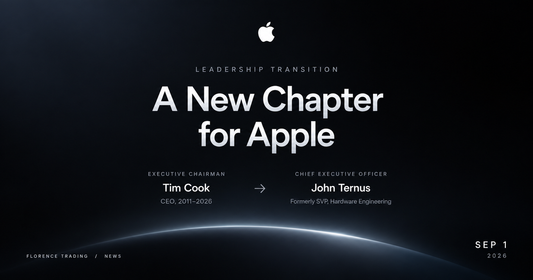 A New Chapter for Apple: Tim Cook becomes Executive Chairman, John Ternus becomes CEO, September 1 2026