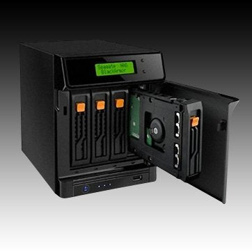 SEAGATE HDD External BlackArmor NAS 400 0.1 (supported 4 HDD, Gigabit Ethernet, SATA II, JBOD, 0, 1, 10, 5), Black – view 4