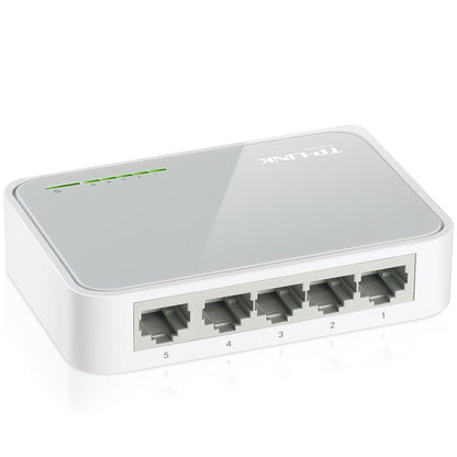 Switch TP-Link TL-SF1005D, 5-Port RJ45 10/100Mbps desktop switch, Fanless, Auto Negotiation/Auto MDI – view 2