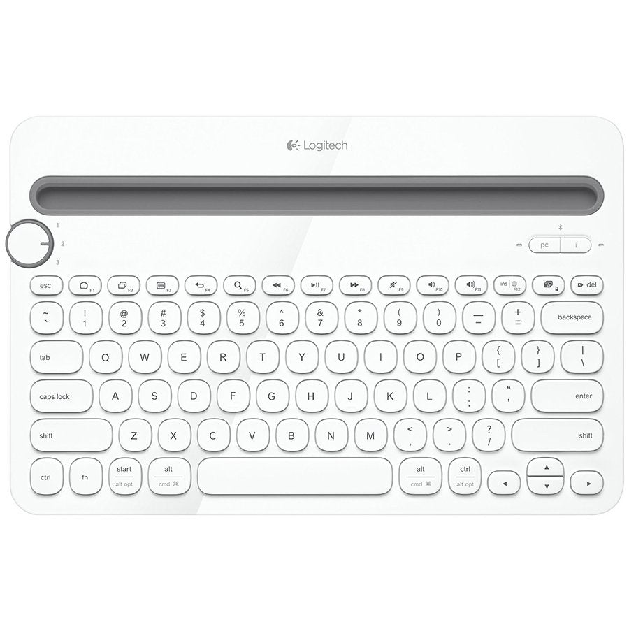Logitech K480 Bluetooth Multi - Device Keyboard - White - product photo