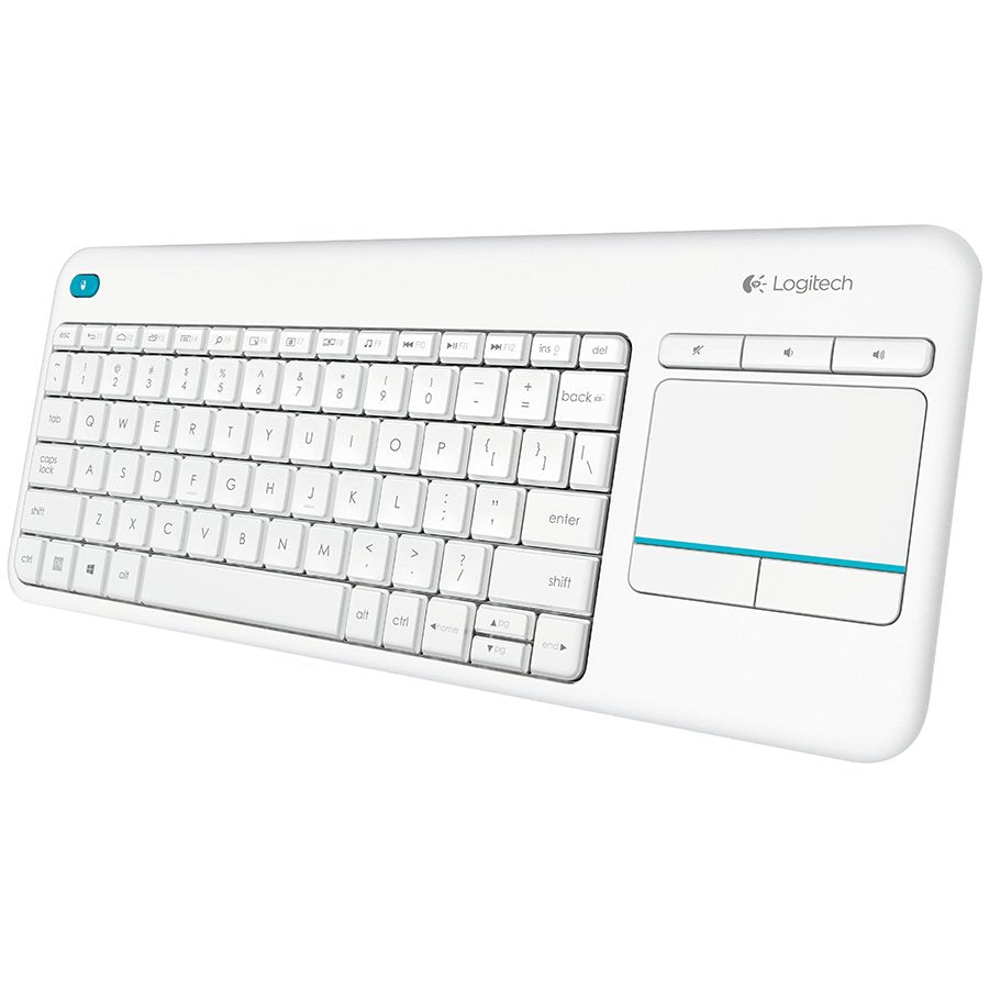 Logitech K400 Plus Wireless Touch Keyboard - White