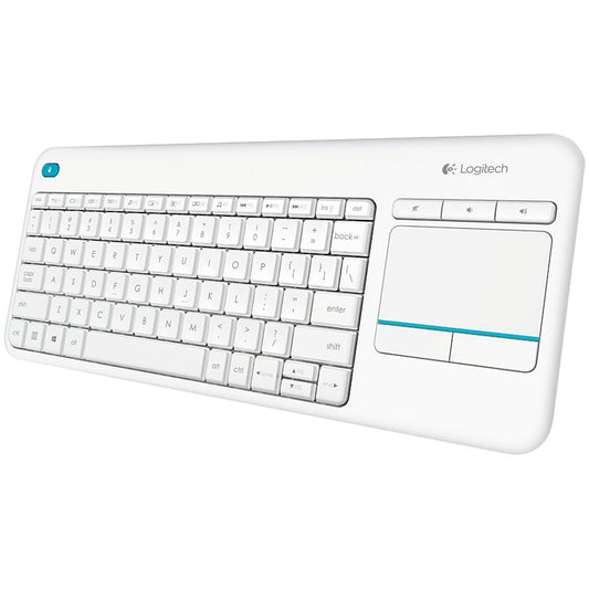 Logitech K400 Plus Wireless Touch Keyboard - White