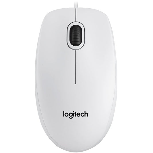 Logitech B100 Corded Mouse - White - USB - product photo