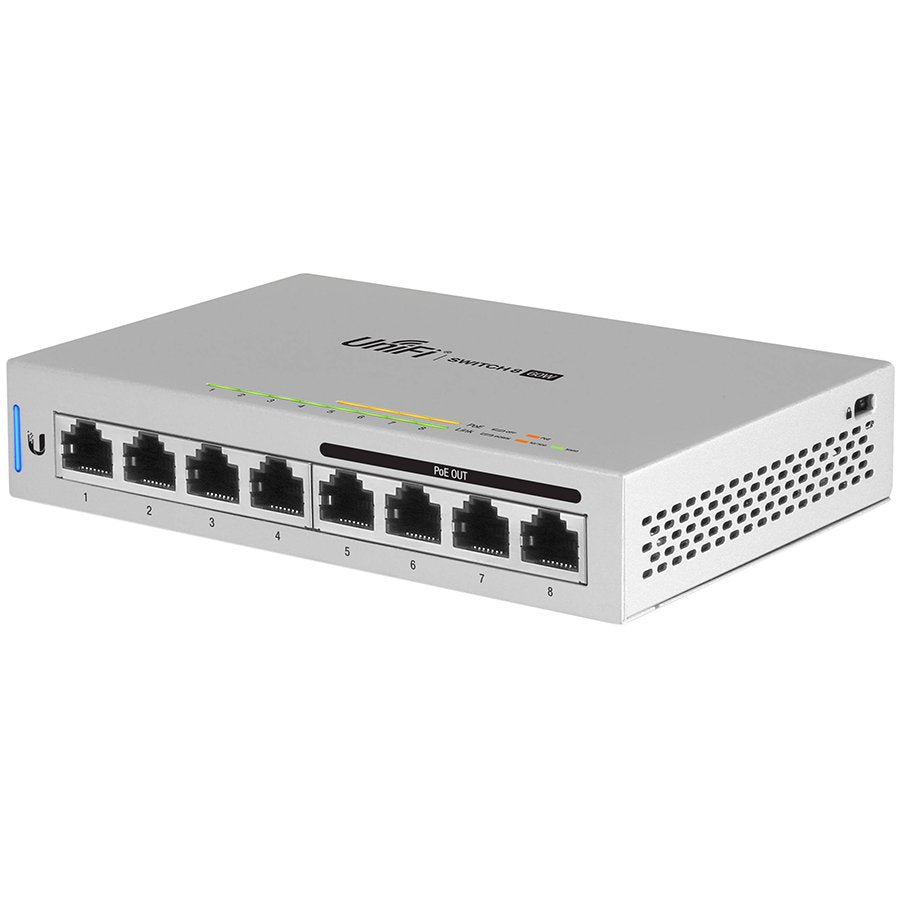 UBIQUITI 8-Port Fully Managed Gigabit Switch with 4 IEEE 802.3af Includes 60W Power Supply, EU – product photo