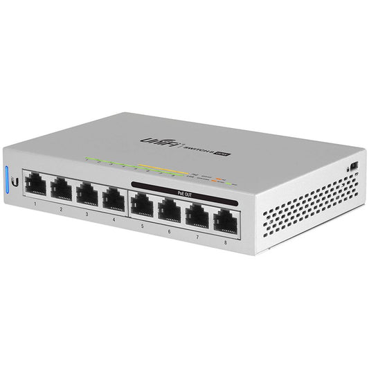 UBIQUITI 8-Port Fully Managed Gigabit Switch with 4 IEEE 802.3af Includes 60W Power Supply, EU – product photo