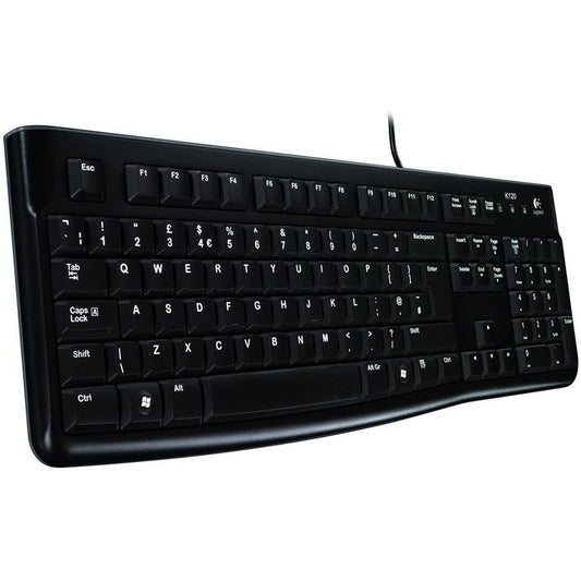 Logitech K120 Corded Keyboard - Black - USB - product photo