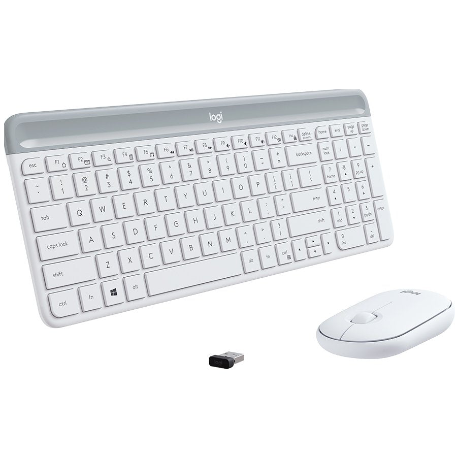 Logitech MK470 Slim Wireless Combo - Off - White