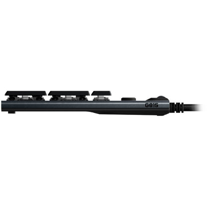 Logitech G815 Corded Lightsync Mechanical Gaming Keyboard - Carbon - Clicky – alternate product view 3