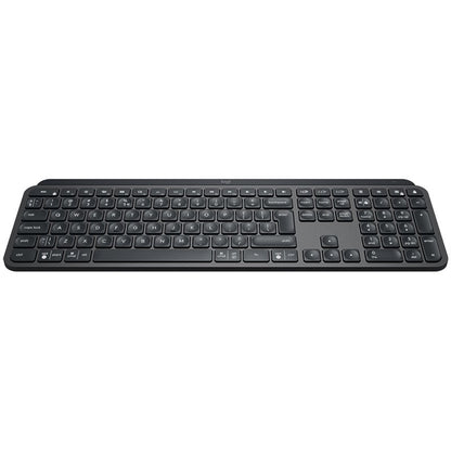 Logitech MX Keys Plus Bluetooth Illuminated Keyboard with Palm Rest - Graphite - product photo