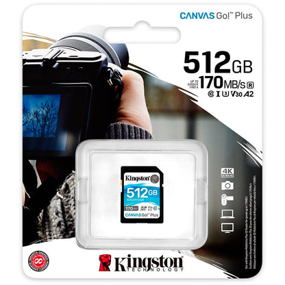 Kingston 512GB SDXC Canvas Go Plus 170R C10 UHS-I U3 V30 – alternate product view 3