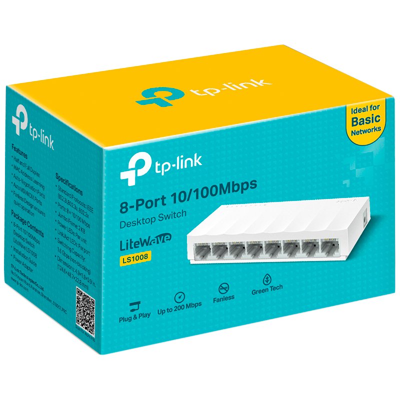 TP-Link LiteWave 8-Port 10/100Mbps Desktop Switch, 8 10 – view 2