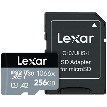 Lexar 256GB High-Performance 1066x microSDXC UHS-I, up to 160MB/s read 120MB/s write C10 A2 V30 U3 – product image