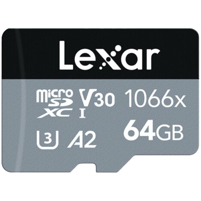 Lexar 64GB High-Performance 1066x microSDXC UHS-I, up to 160MB/s read 70MB/s write C10 A2 V30 U3 – product image