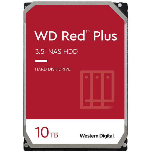 HDD NAS WD Red Plus (3.5'', 10TB, 256MB, 7200 RPM, SATA 6 Gb/s) by Western Digital – product photo