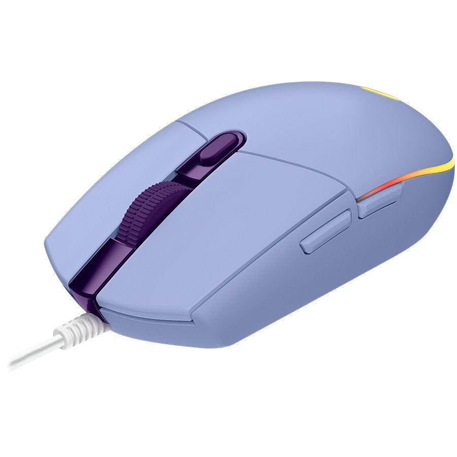 Logitech G203 Lightsync Corded Gaming Mouse - Lilac - USB – alternate product view 2