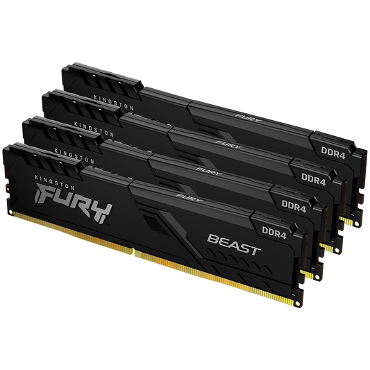 Kingston DRAM 32GB 3200MT/s DDR4 CL16 DIMM (Kit of 4) FURY Beast Black