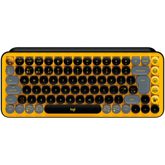 Logitech Pop Keys Bluetooth Mechanical Keyboard - Blast Yellow - product photo