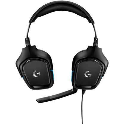 Logitech G432 Wired Gaming Headset 7.1 - Leatherette - Black Blue - USB – alternate product view 3