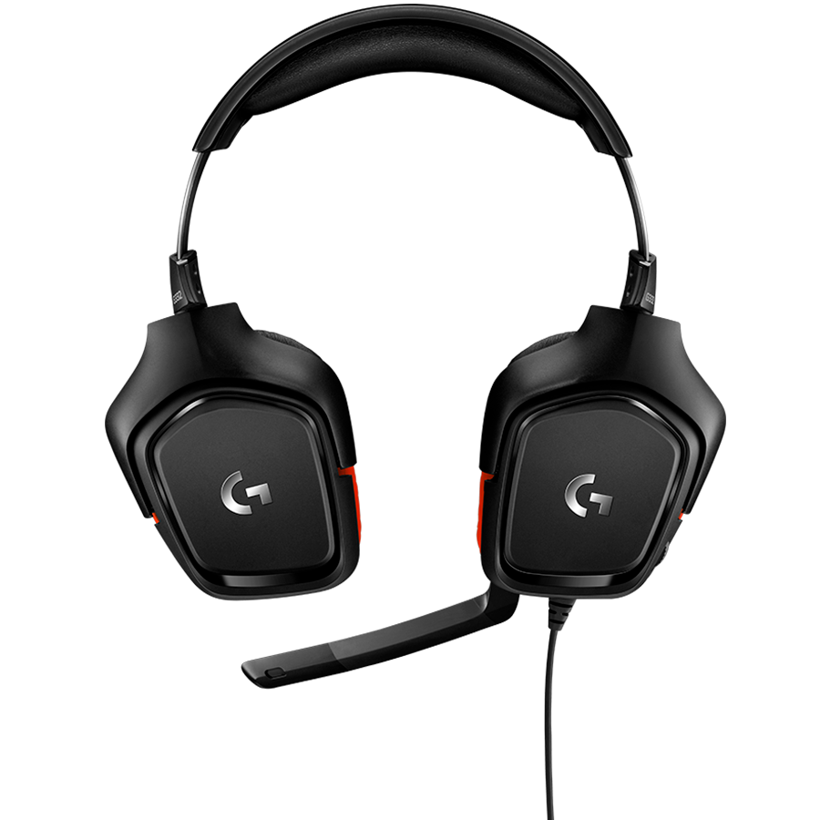 Logitech G332 Wired Gaming Headset - Leatherette - Black Red - 3.5 Mm – alternate product view 3