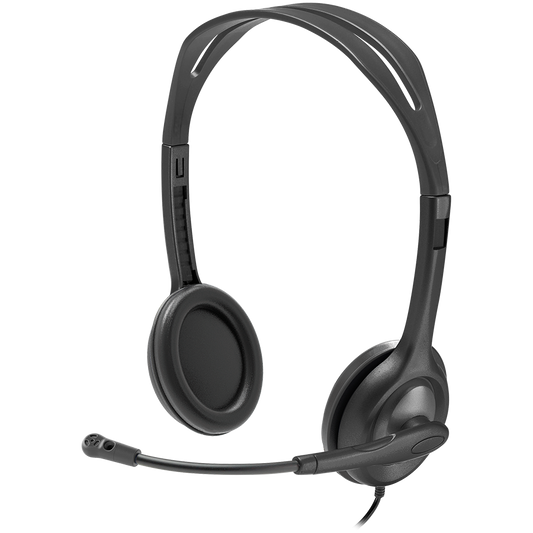 Logitech H111 Corded Stereo Headset - Black - 3.5 Mm